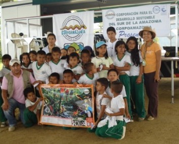 El Corpoamazonia con el aula itinerante de Educación Ambiental visitó la Vereda la Siberia del Municipio de Orito Putumayo